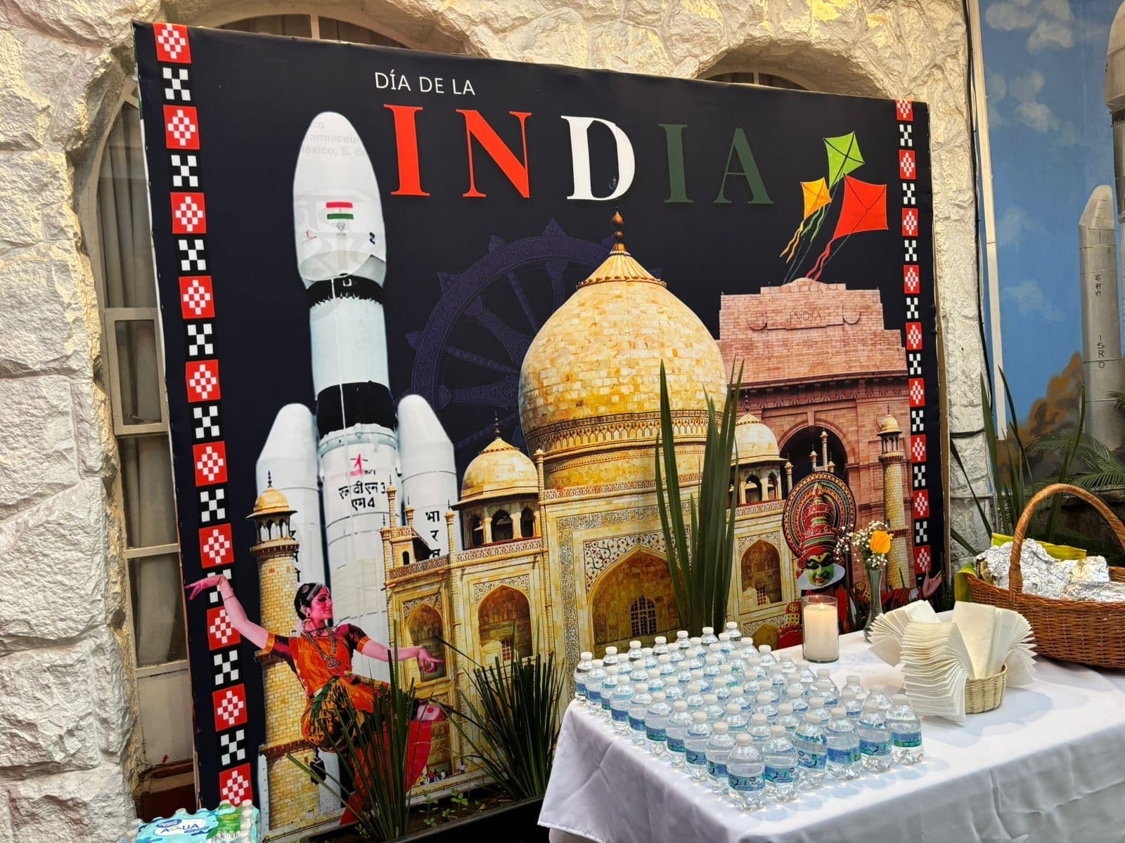 Dia de la India catering event setup